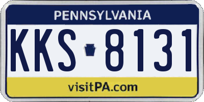 PA license plate KKS8131