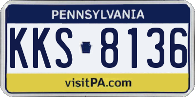 PA license plate KKS8136