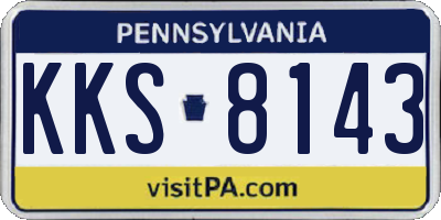 PA license plate KKS8143