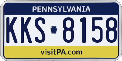 PA license plate KKS8158