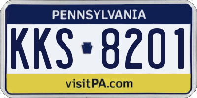 PA license plate KKS8201