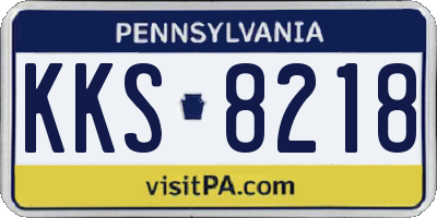 PA license plate KKS8218