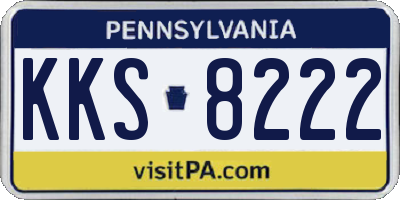 PA license plate KKS8222