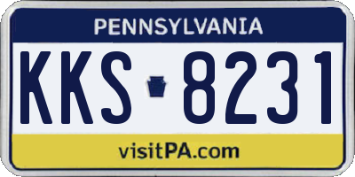 PA license plate KKS8231
