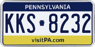 PA license plate KKS8232