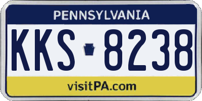 PA license plate KKS8238