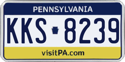 PA license plate KKS8239