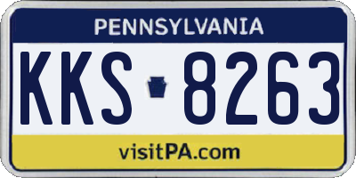PA license plate KKS8263