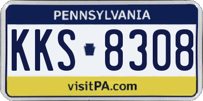 PA license plate KKS8308