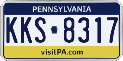 PA license plate KKS8317