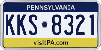 PA license plate KKS8321