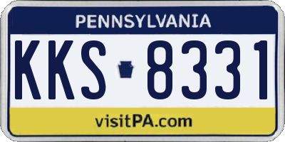 PA license plate KKS8331
