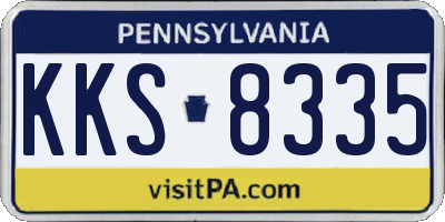 PA license plate KKS8335