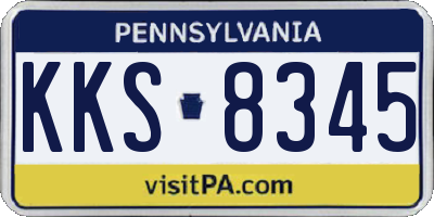 PA license plate KKS8345