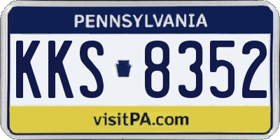 PA license plate KKS8352