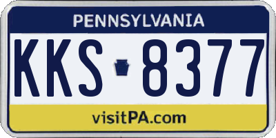 PA license plate KKS8377
