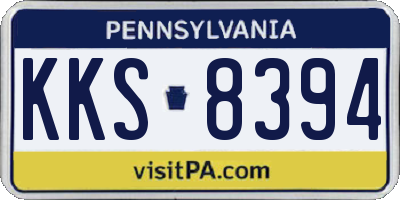 PA license plate KKS8394
