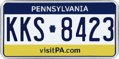 PA license plate KKS8423