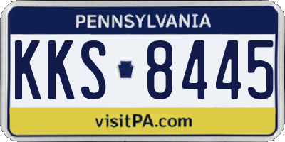 PA license plate KKS8445