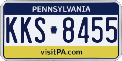 PA license plate KKS8455