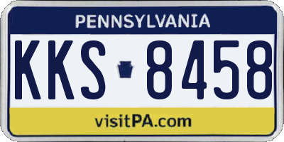 PA license plate KKS8458