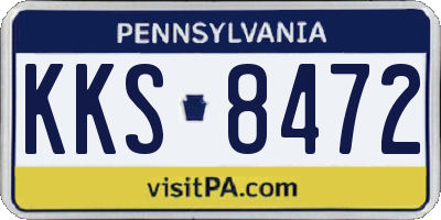PA license plate KKS8472