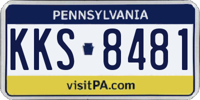 PA license plate KKS8481