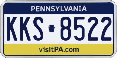 PA license plate KKS8522