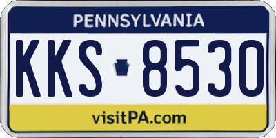 PA license plate KKS8530