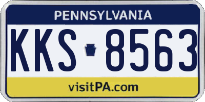 PA license plate KKS8563