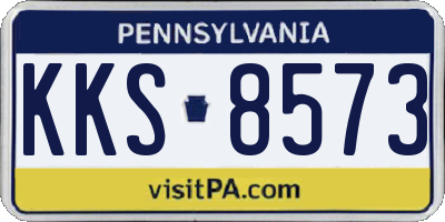 PA license plate KKS8573