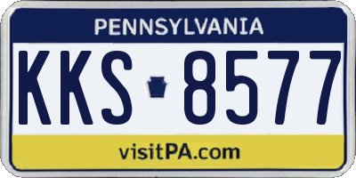 PA license plate KKS8577
