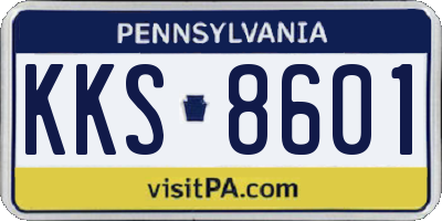 PA license plate KKS8601
