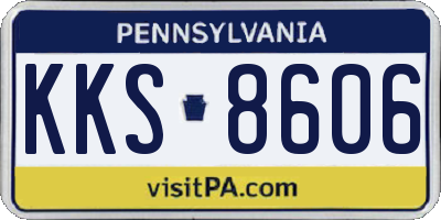 PA license plate KKS8606