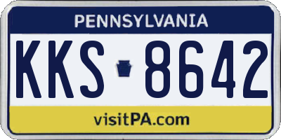 PA license plate KKS8642