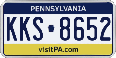PA license plate KKS8652