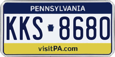 PA license plate KKS8680