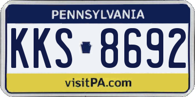 PA license plate KKS8692