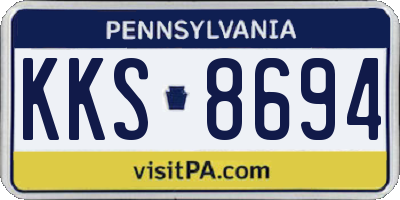 PA license plate KKS8694