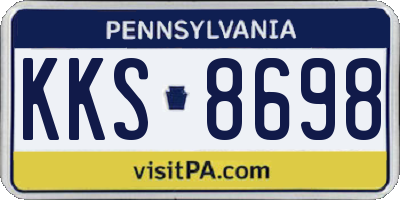 PA license plate KKS8698