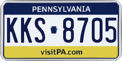 PA license plate KKS8705