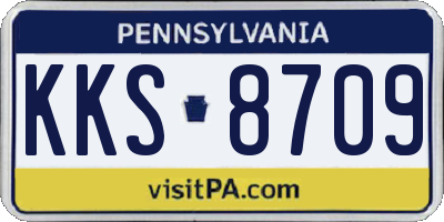 PA license plate KKS8709