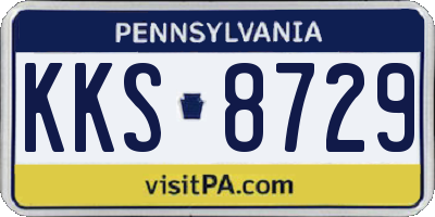 PA license plate KKS8729