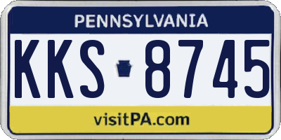 PA license plate KKS8745