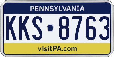 PA license plate KKS8763