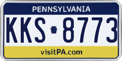 PA license plate KKS8773