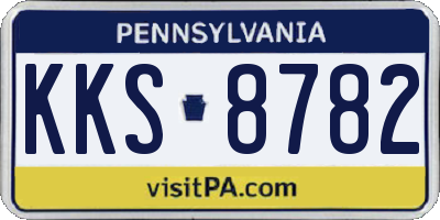 PA license plate KKS8782
