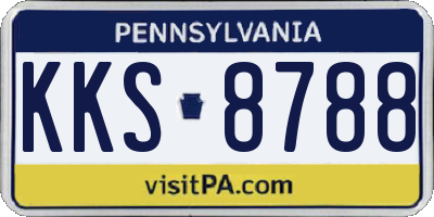 PA license plate KKS8788