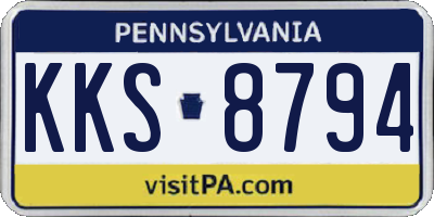 PA license plate KKS8794