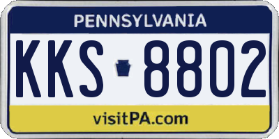PA license plate KKS8802